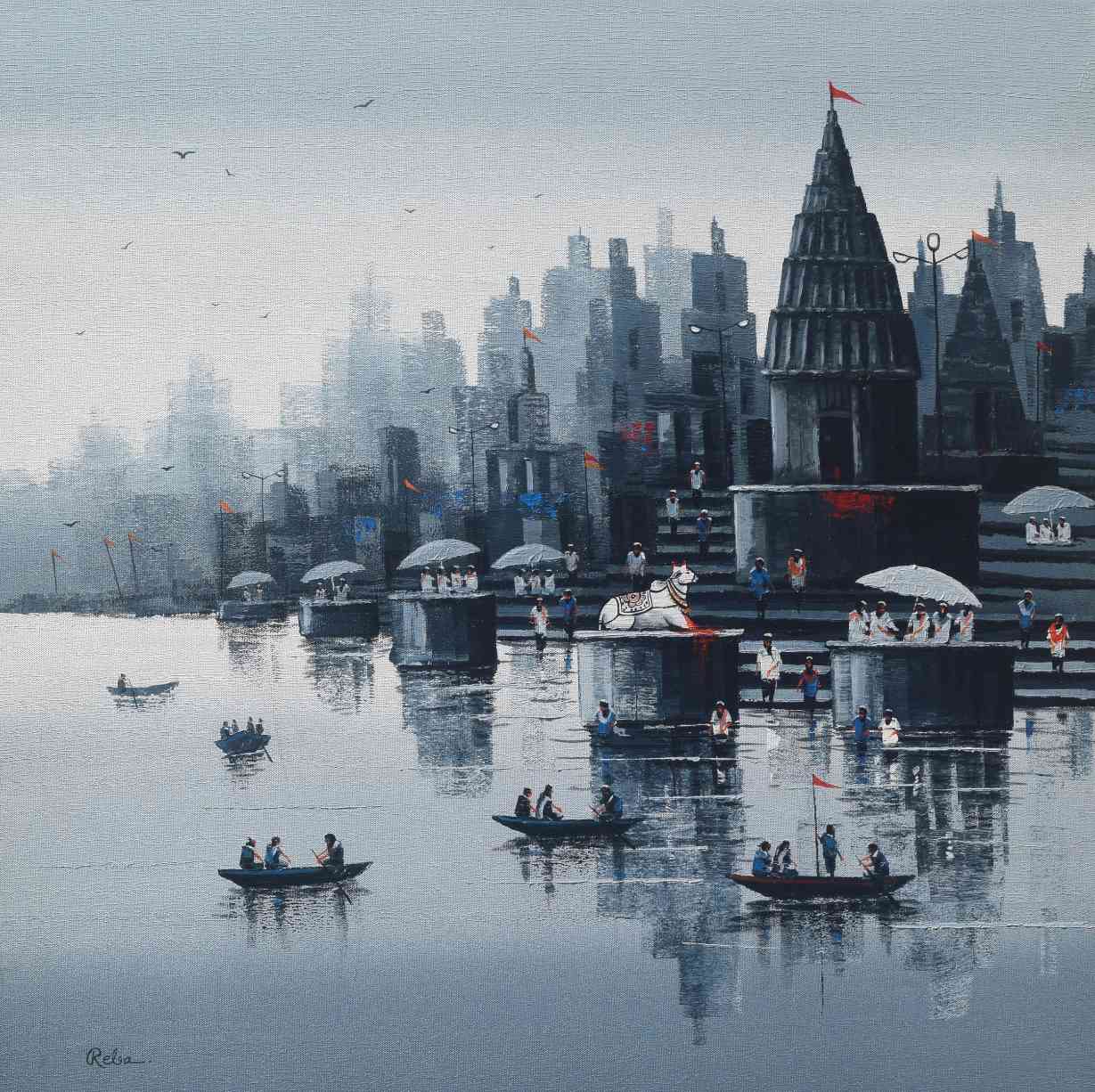 Nandi on Banaras Ghats