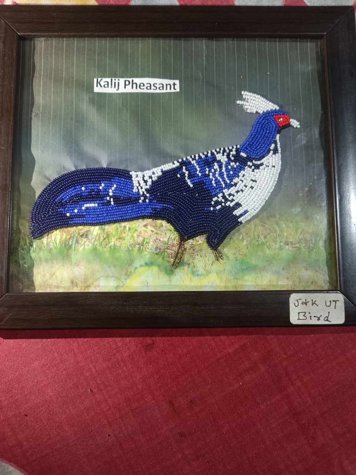 Kalij Pheasant paper Aari Embroidered bird