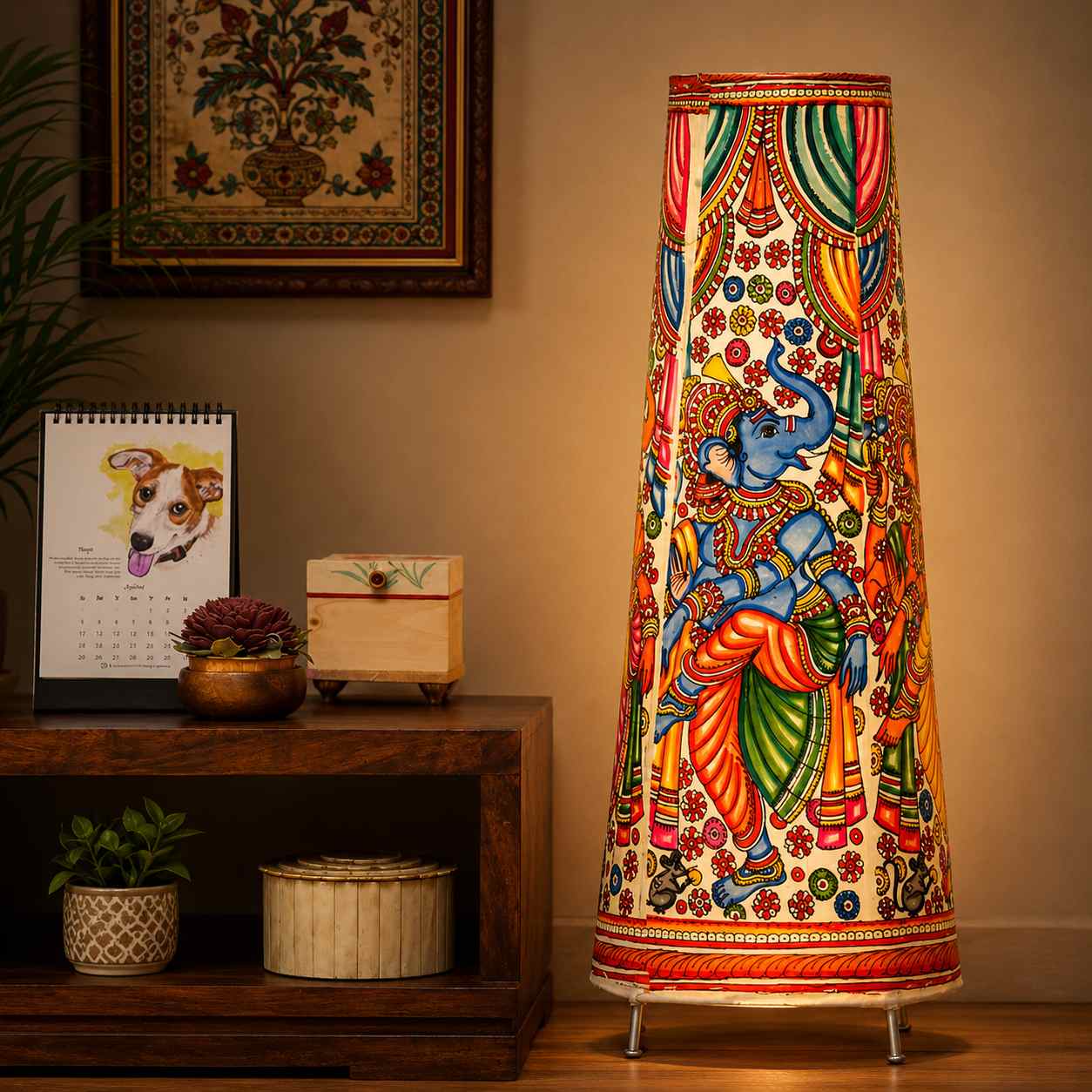 Ganesha Nrutya – Divine Dance Floor Lamp