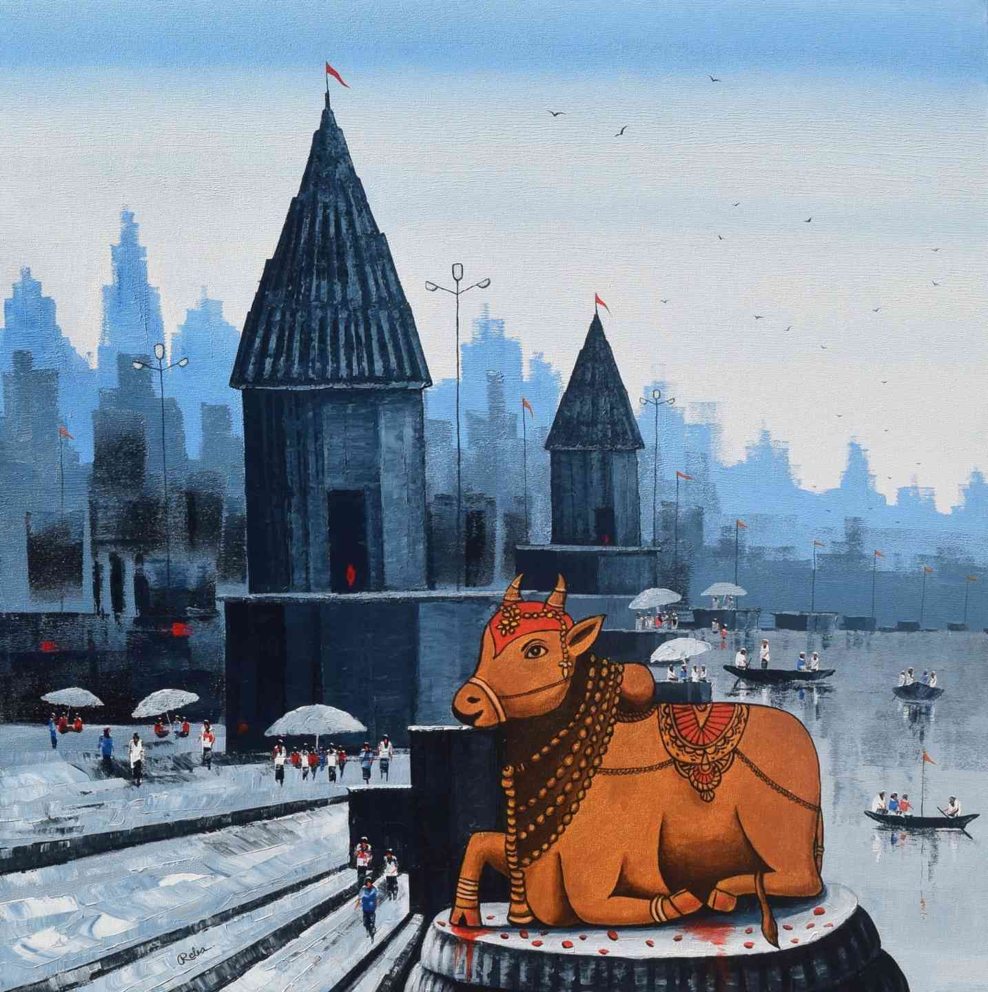 Nandi on Banaras Ghats
