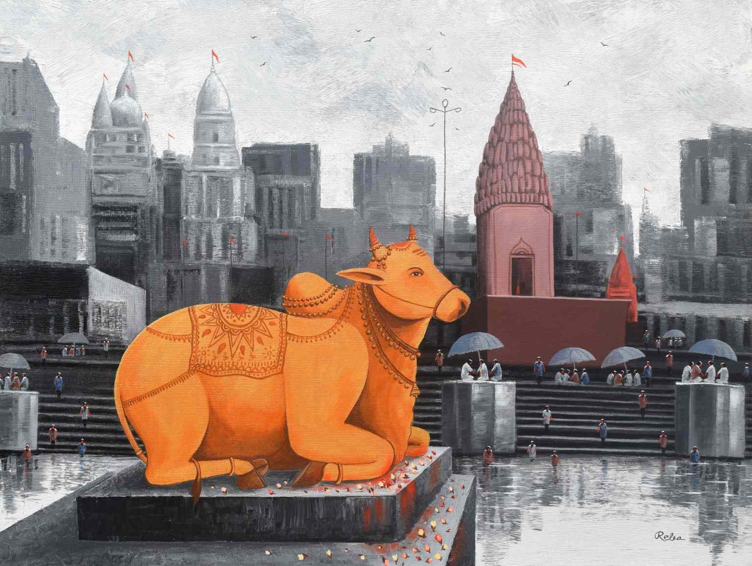 Nandi on Banaras Ghats