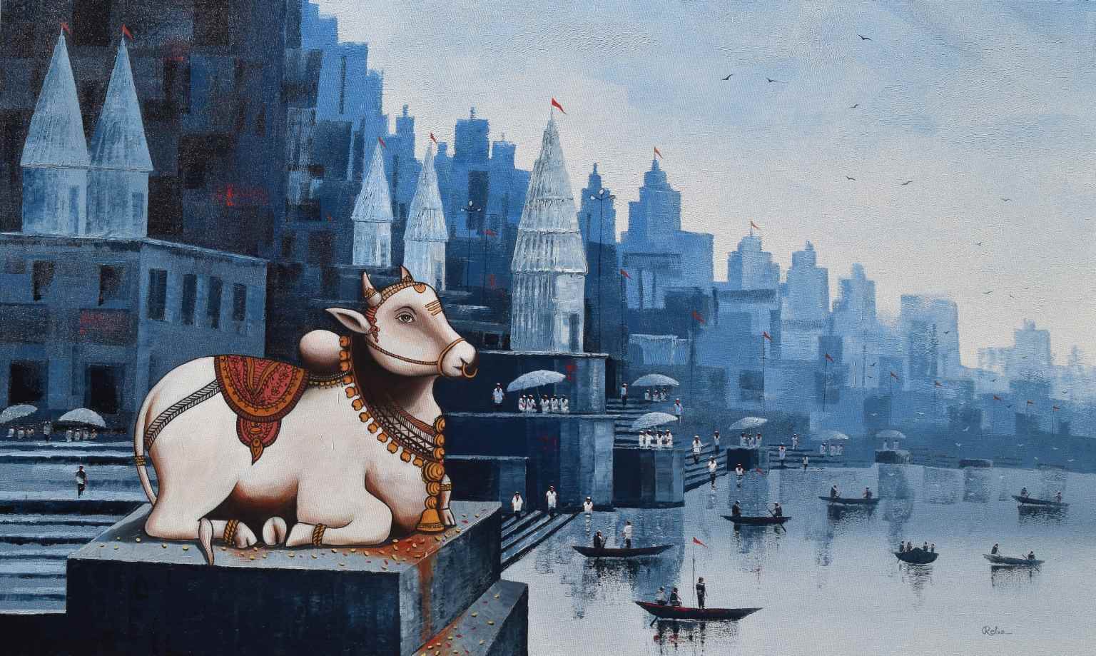Nandi on Banaras Ghats