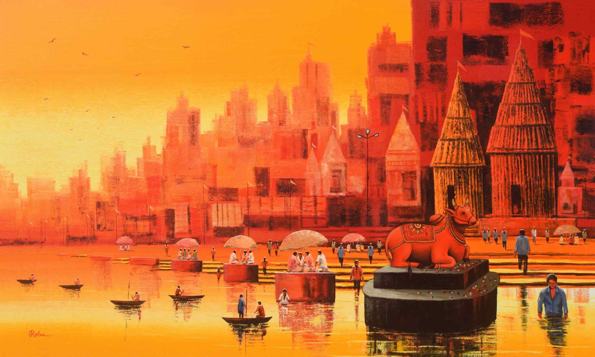 Nandi on Banaras Ghats