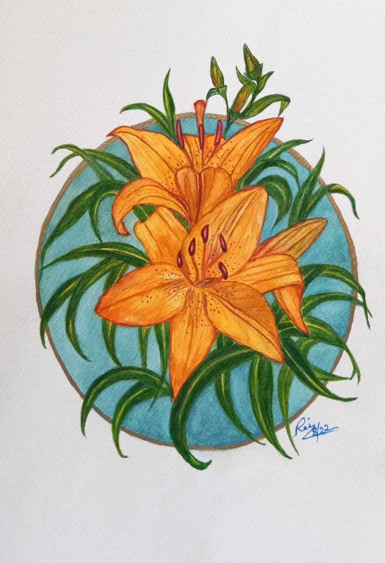 Yellow blooms.