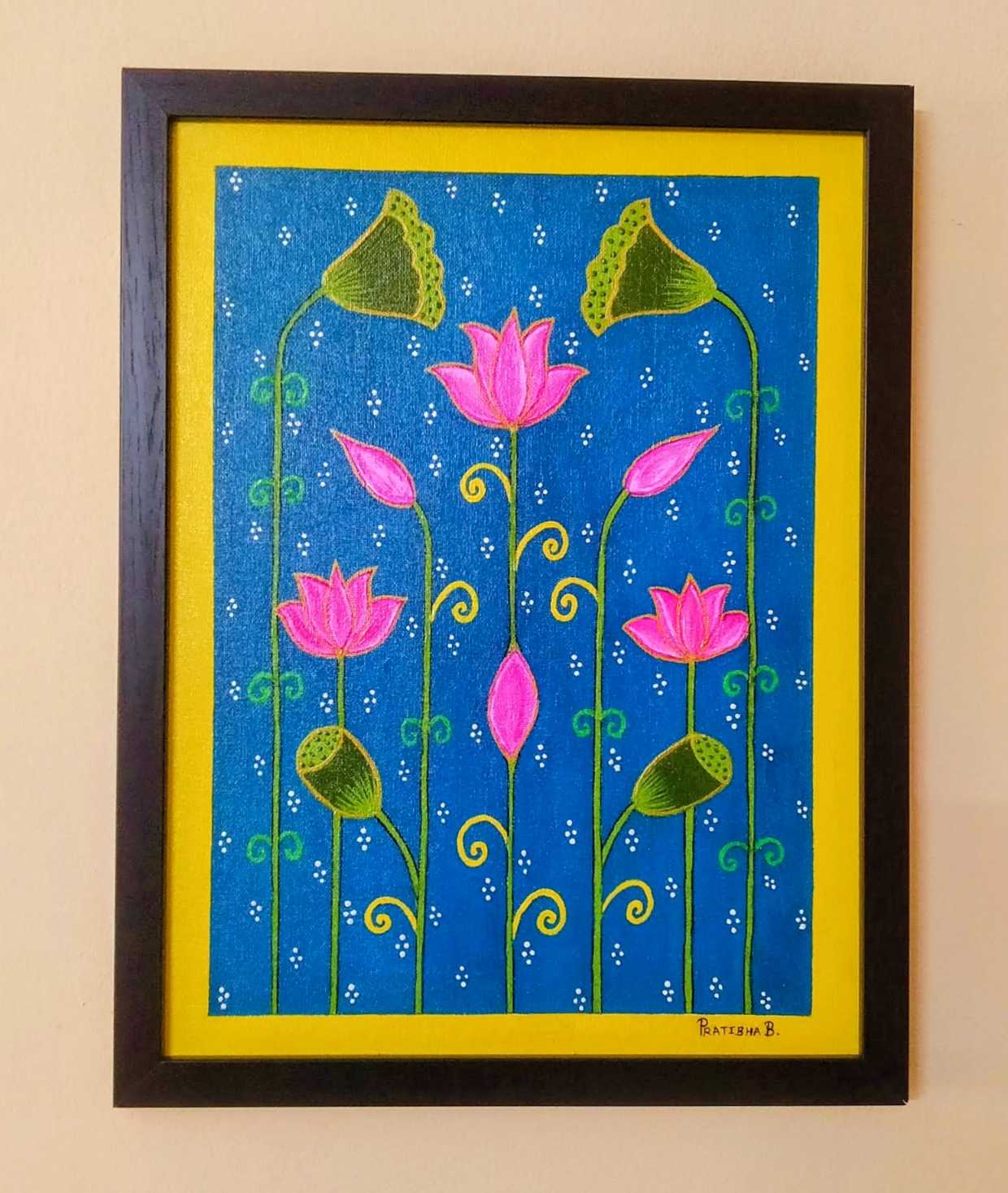 Pichwai Lotus Painting