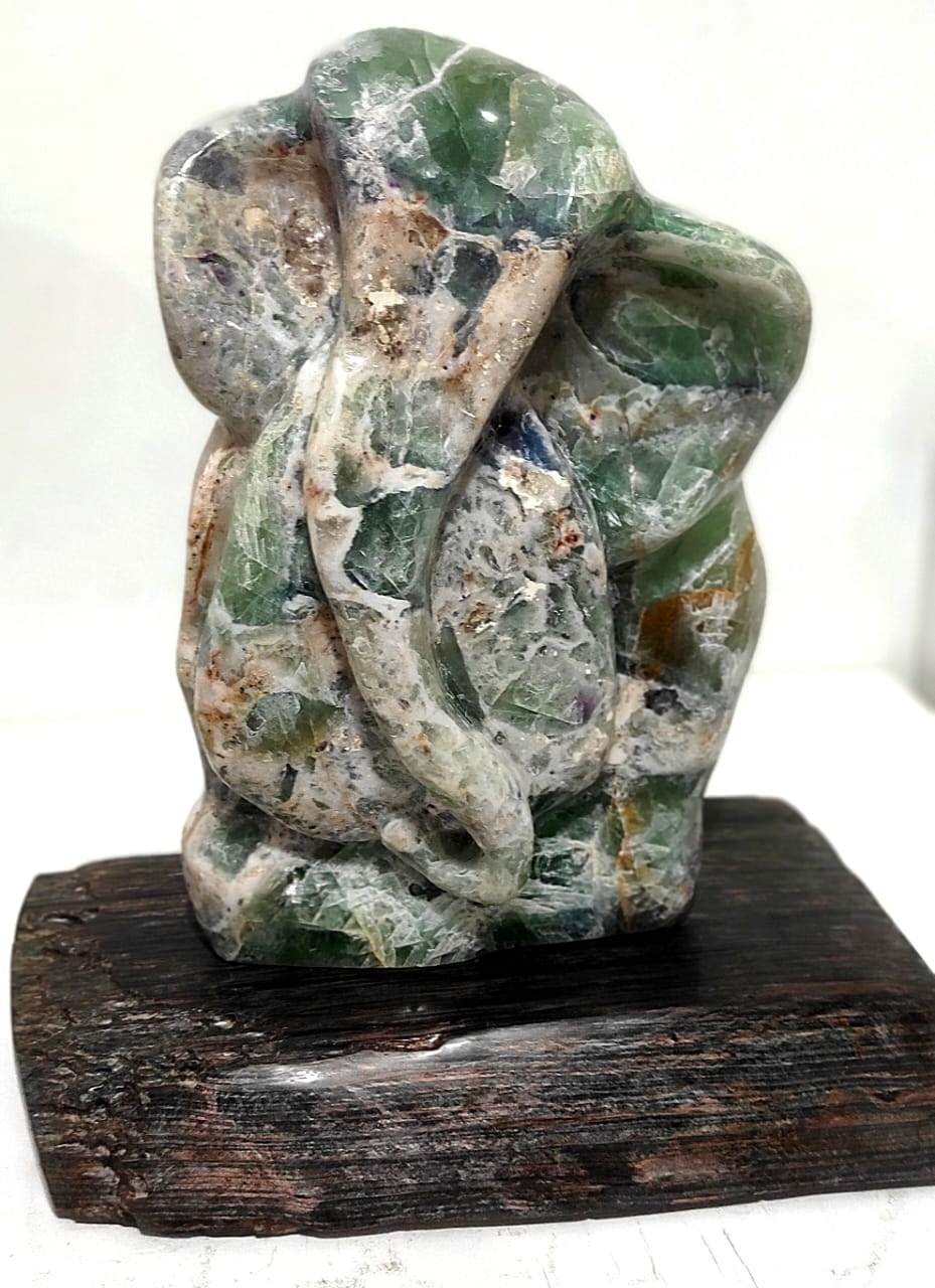 Lord Ganesha Gemstone Sculpture
