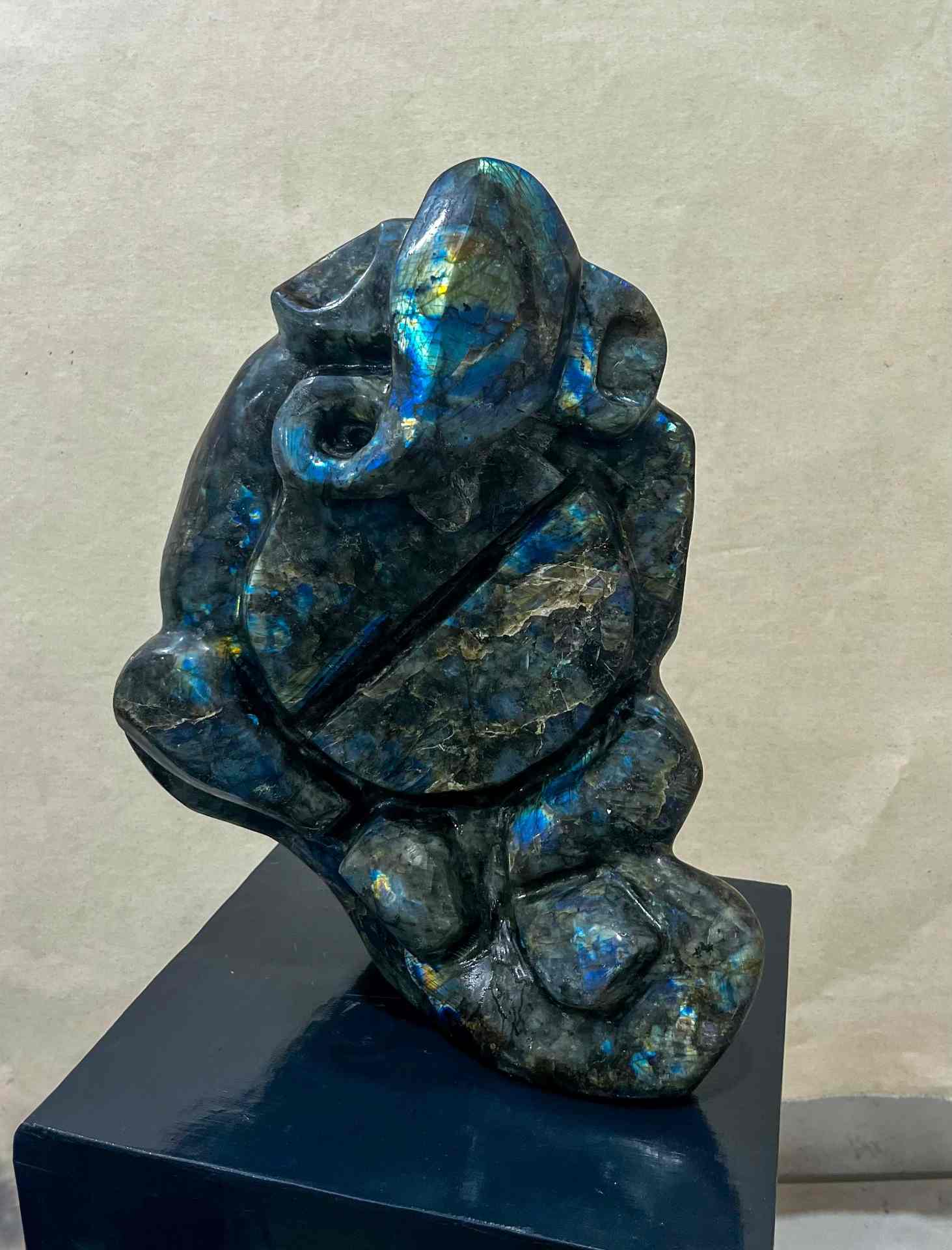 Lord Ganesha Gemstone Sculpture