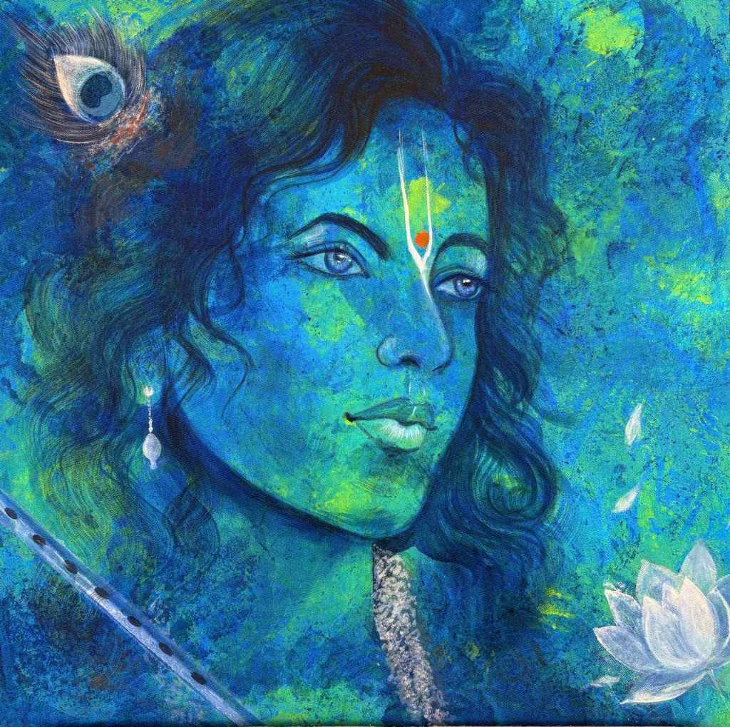 Divine Serenity: Krishna’s Eternal Gaze