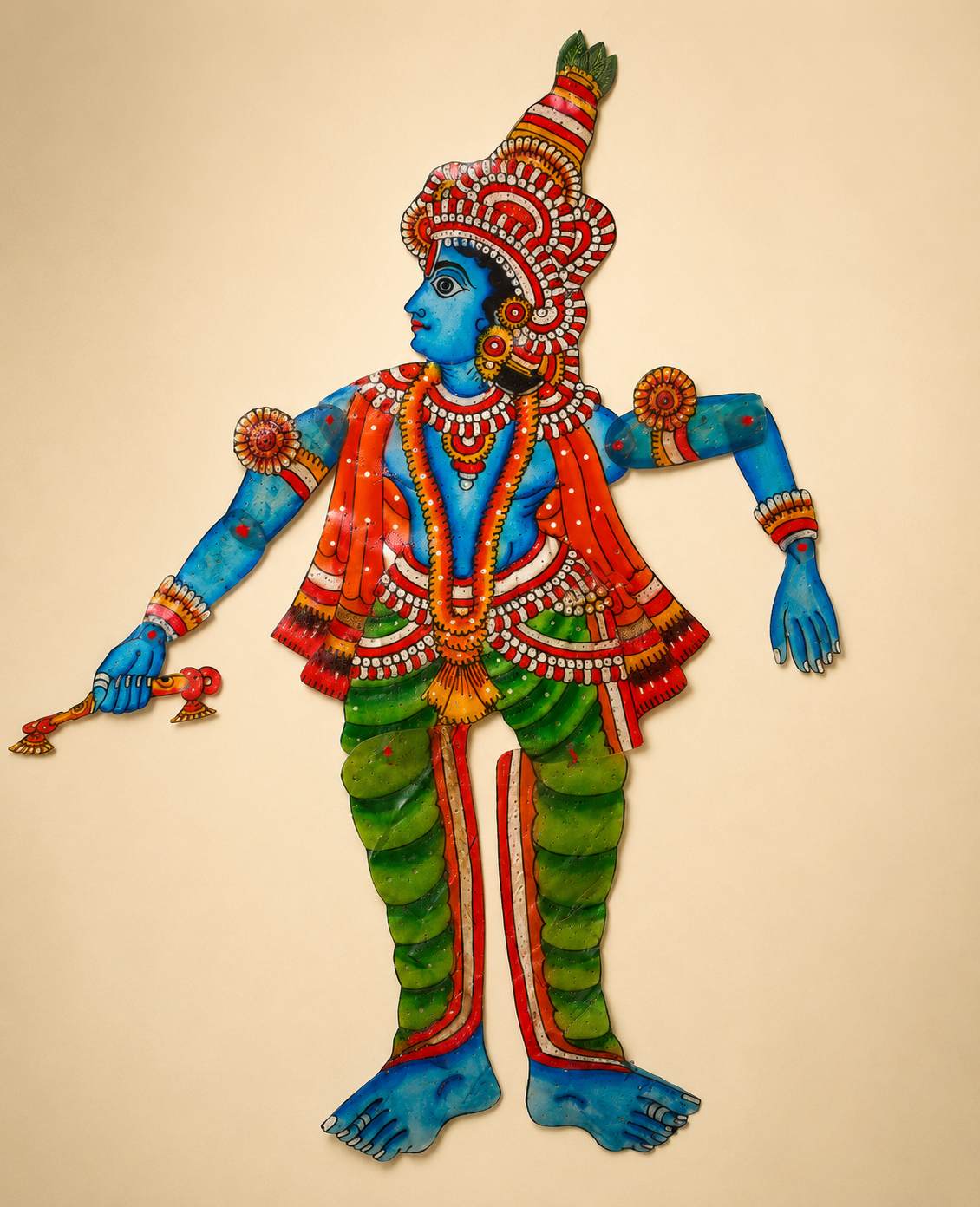 Sri Krishna – Traditional Tholu Bommalata Leather Puppet