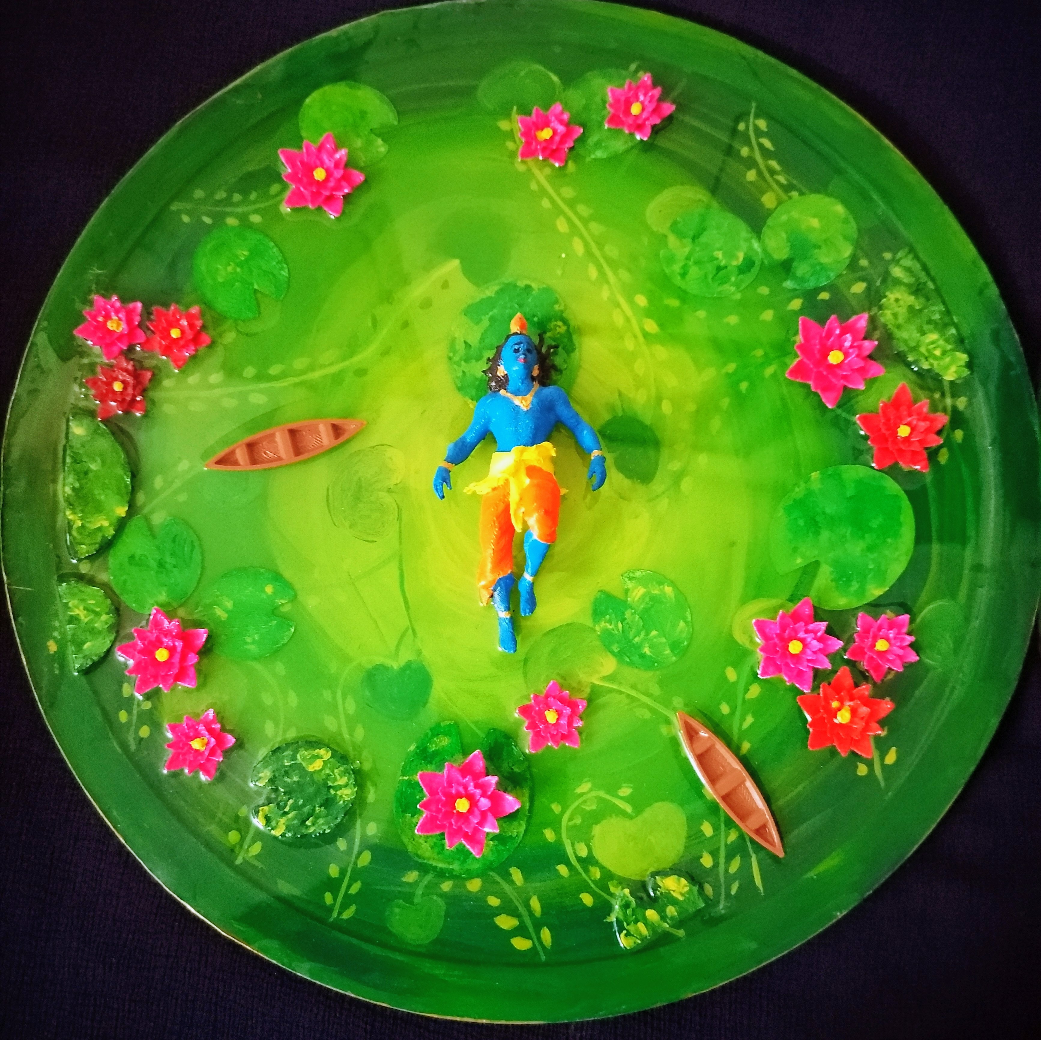 Krishna in Lotus Pond