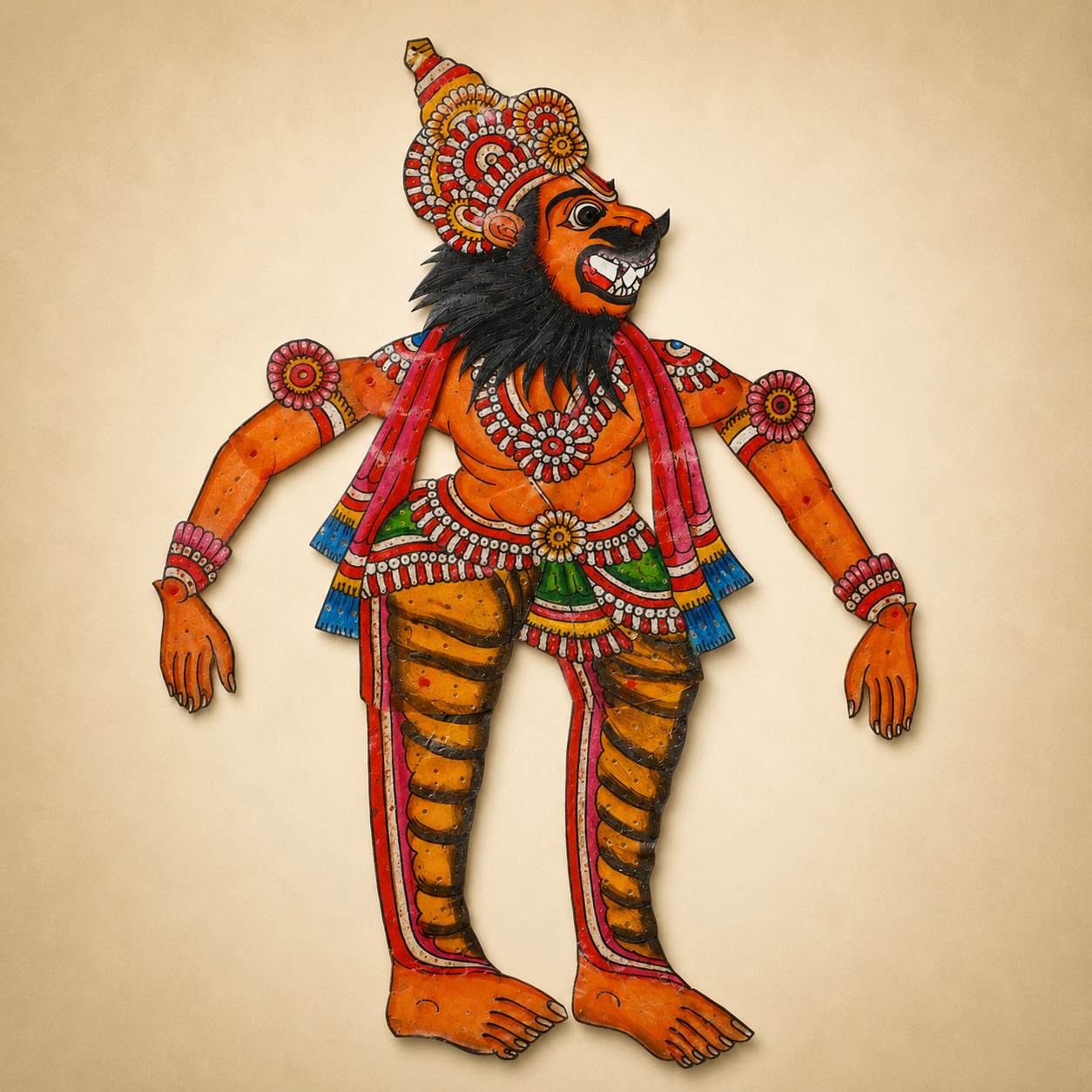 Narasimha Avthar – Traditional Tholu Bommalata Leather Puppet
