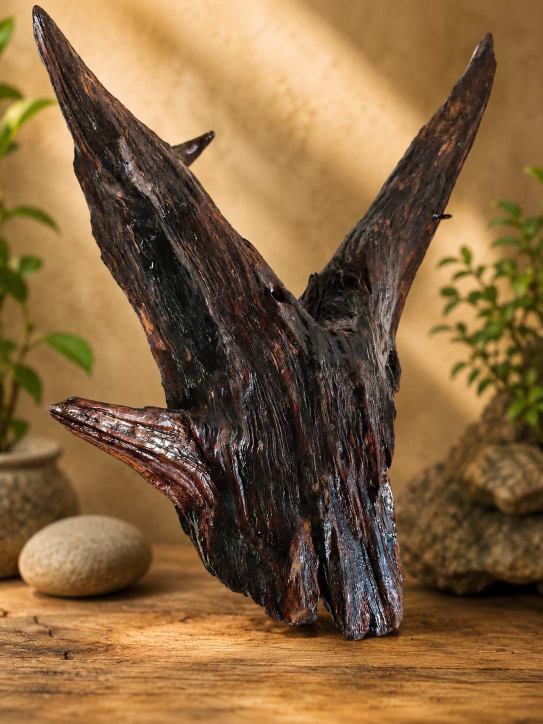 Natural Horned Wood Wall Hanging Decor