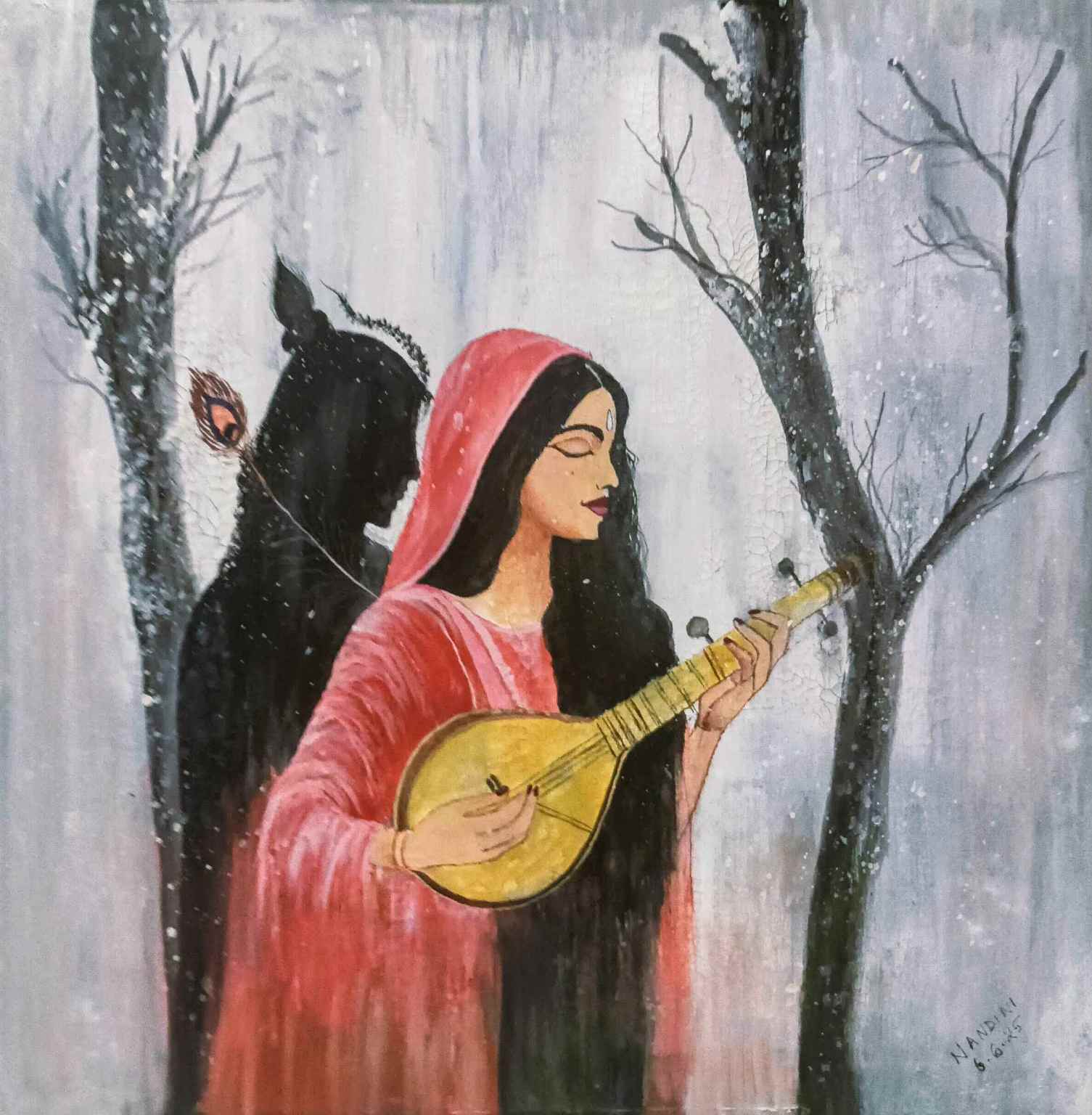 Unseen presence- Meera Bai with Lord Krishna